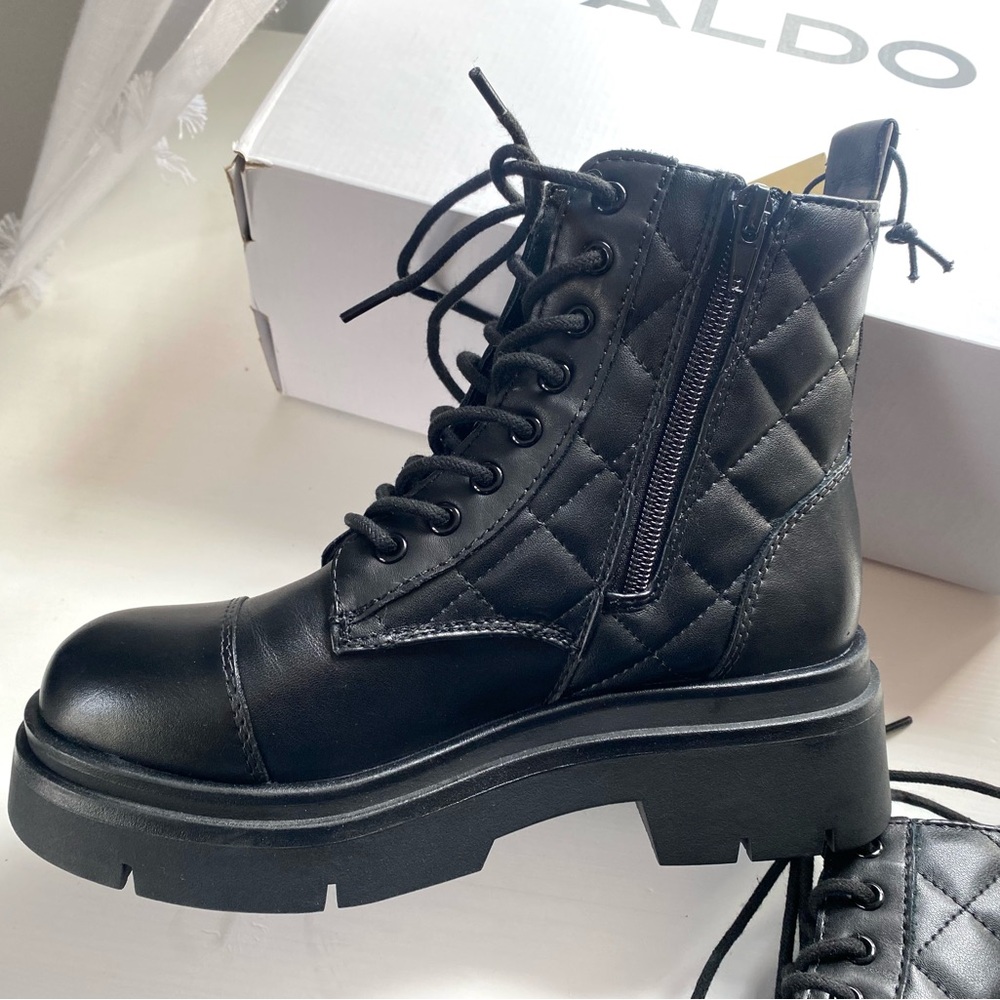 Aldo Winterrose Black Combat Boots